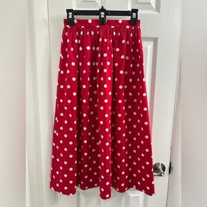 Red and White Polkadot Skirt